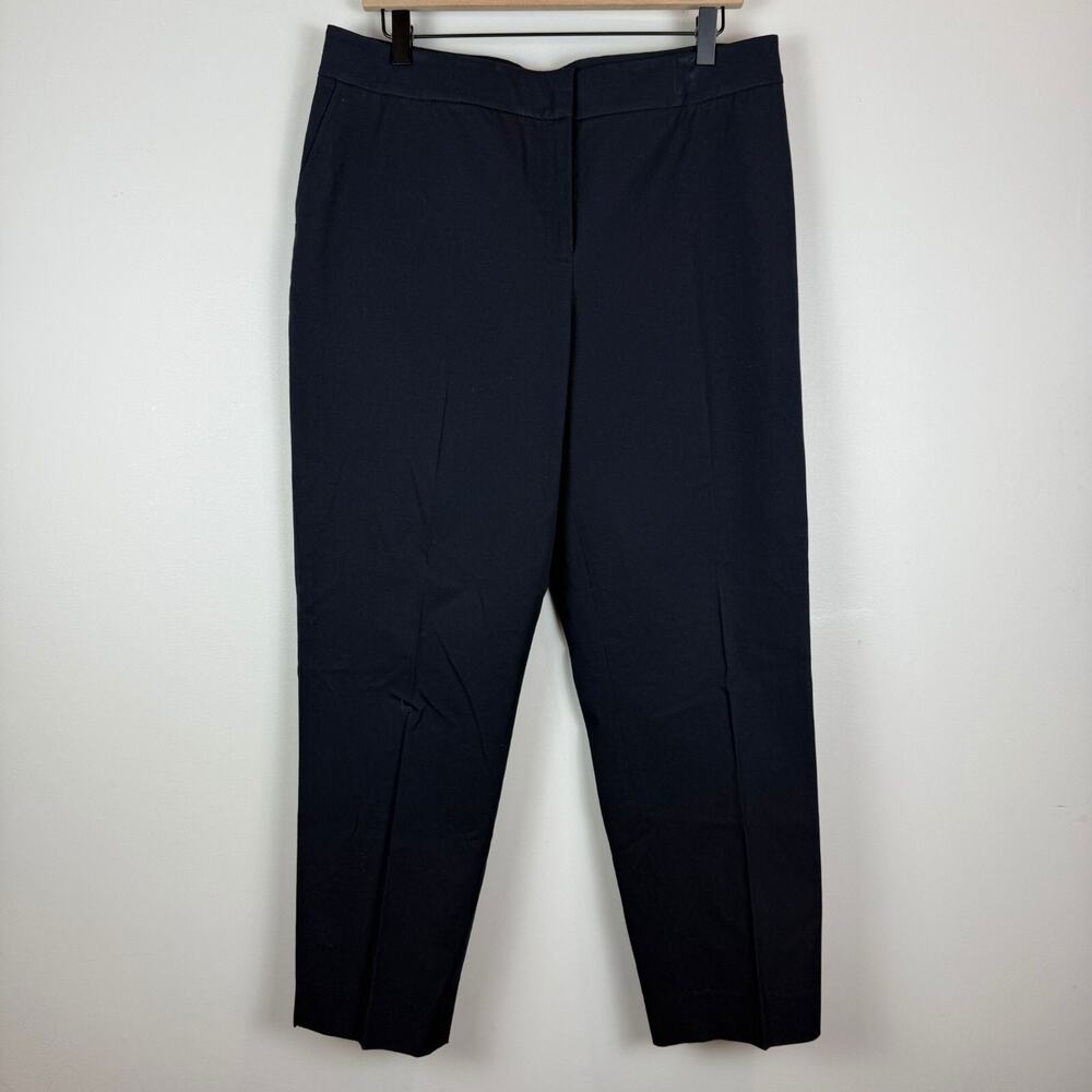 Lafayette 148 Pants Women 14 Black Stretch Trousers Workwear Contemporary Office